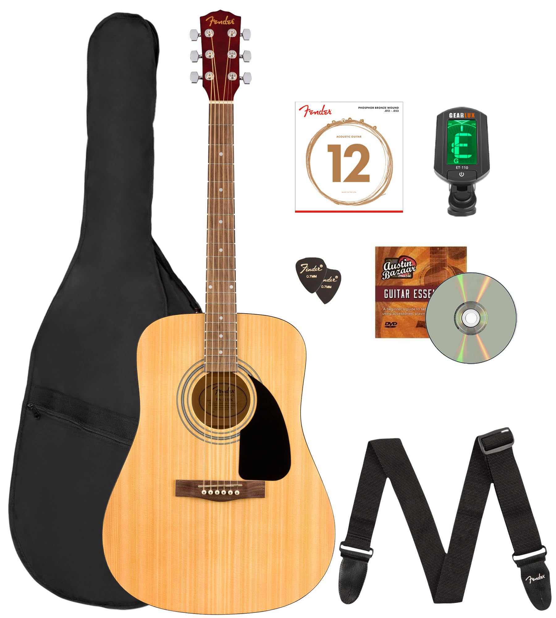 Amazon.com: Fender FA-115 Dreadnought Acoustic Guitar - Natural